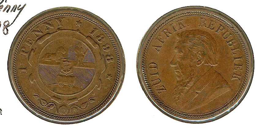 AFRIQUE DU SUD  penny 1898 SUP+